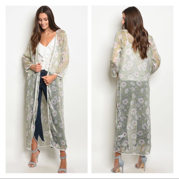 LilyandGypsy Sweaters - Crochet open front kimono cardigan